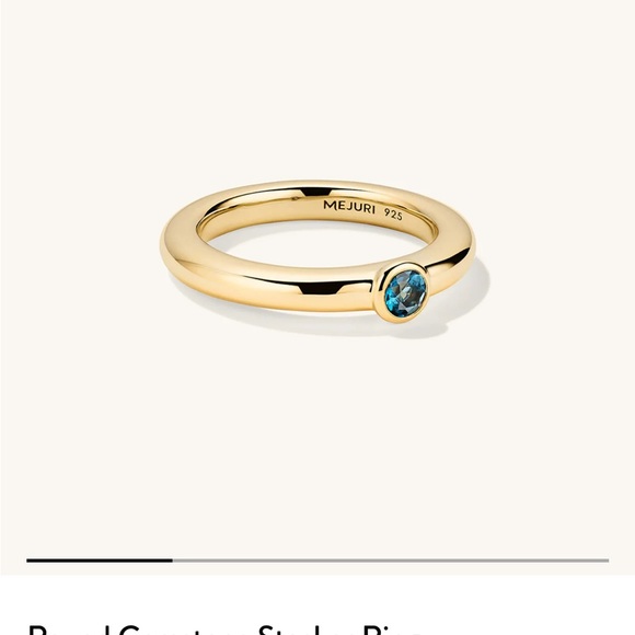 MEJURI Round Gemstone Stacker Ring 💎 - Picture 8 of 10
